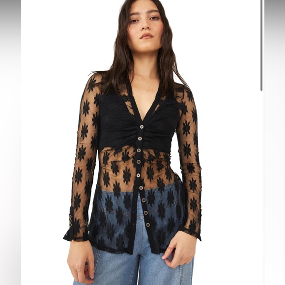 Free People lace blouse (S) - Picture 2 of 15